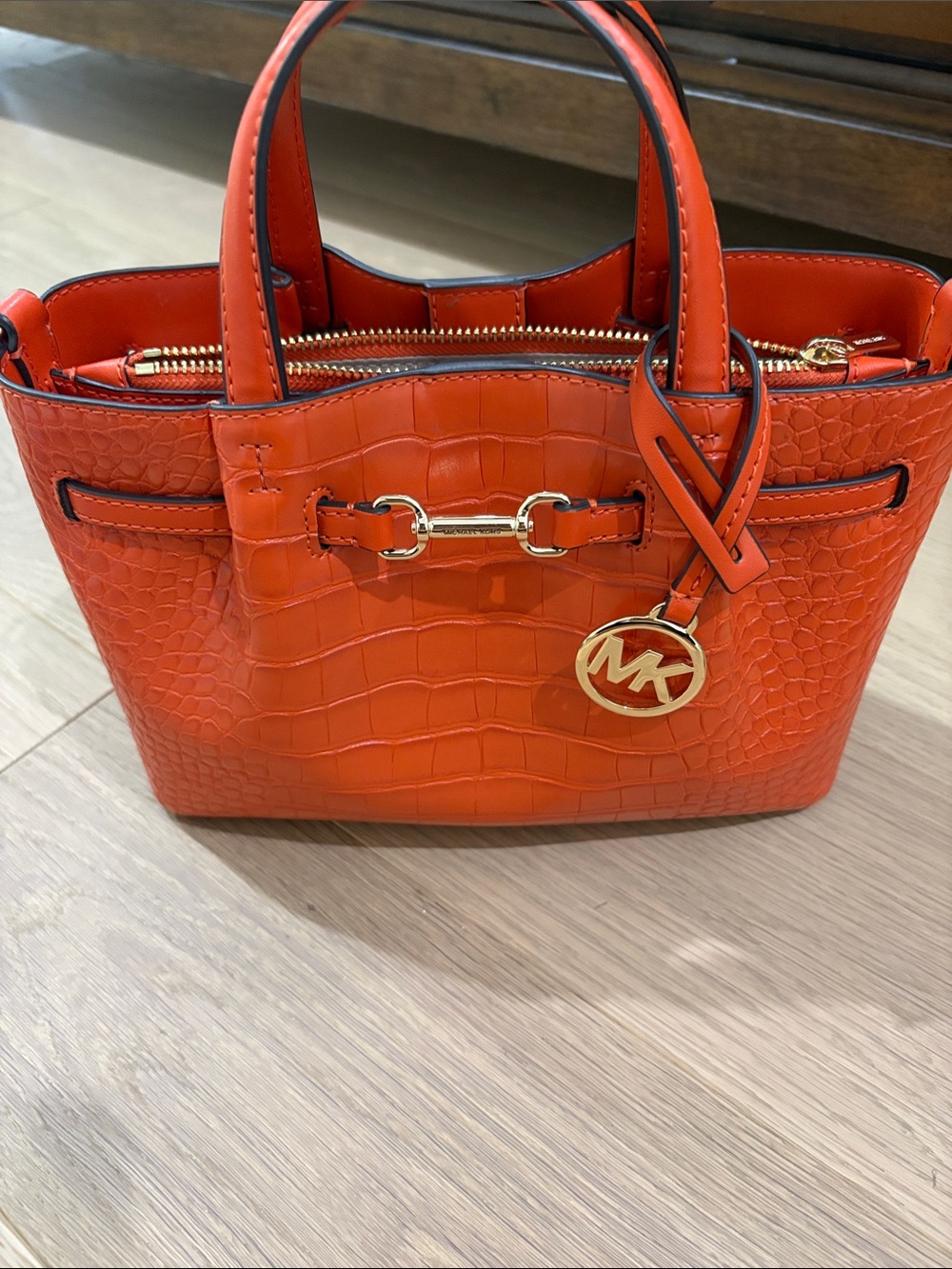 Michael Kors Carson Small Crocodile Bag